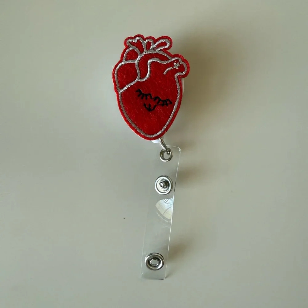 Heart badge reel medical nurse doctor professional